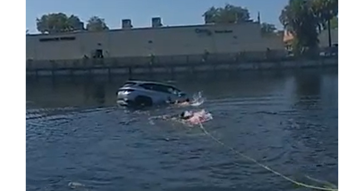 Elderly Woman Rescued from Sinking Car in Broward Canal | Parkland, FL ...