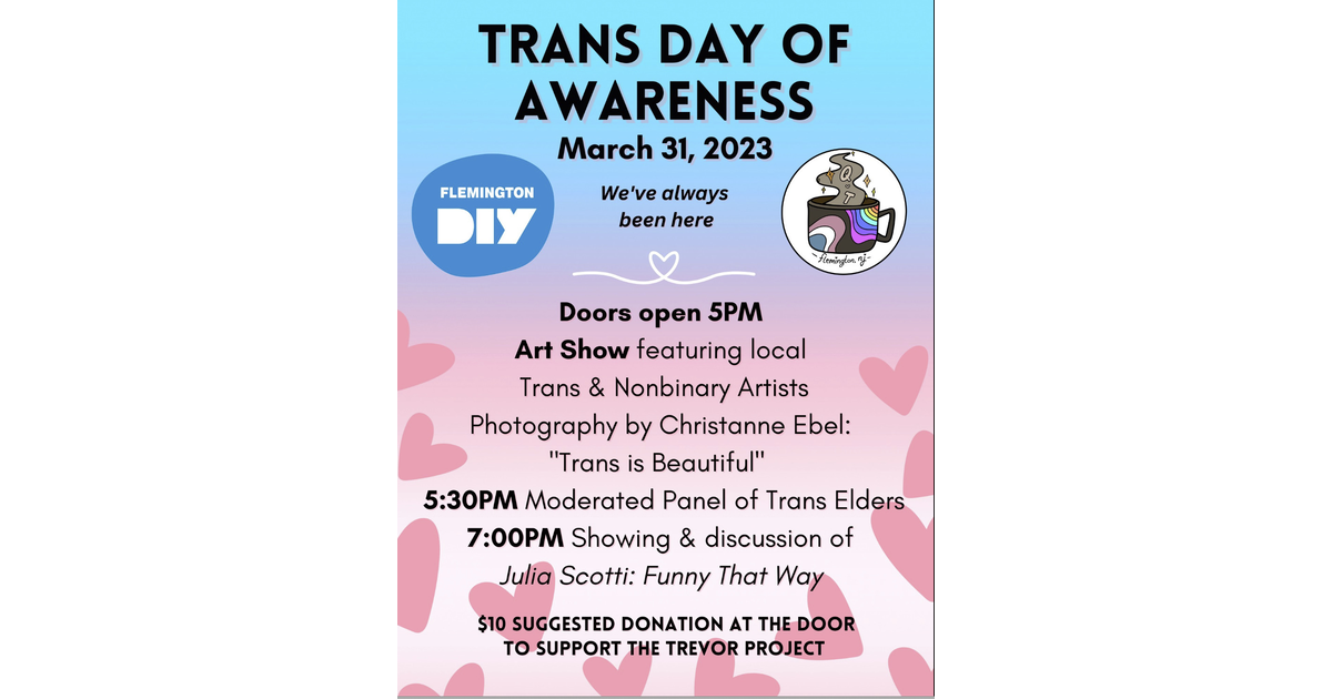 Hunterdon Trans Activists Host Rally & March for Transgender Day of