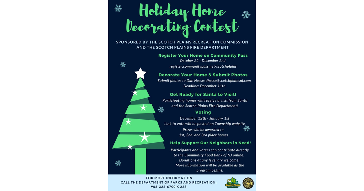 Last Call for Scotch Plains Holiday Home Decorating Contest