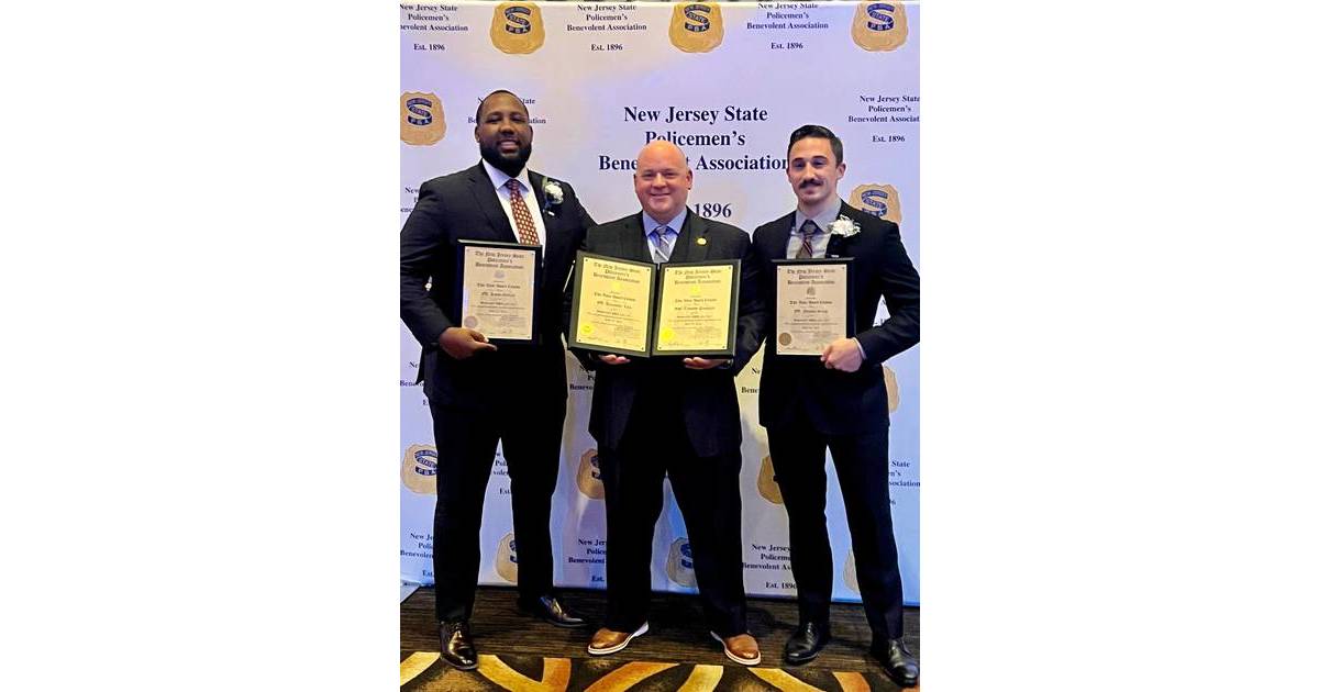 4 Somerville Police Officers Receive Valor Awards from New Jersey PBA