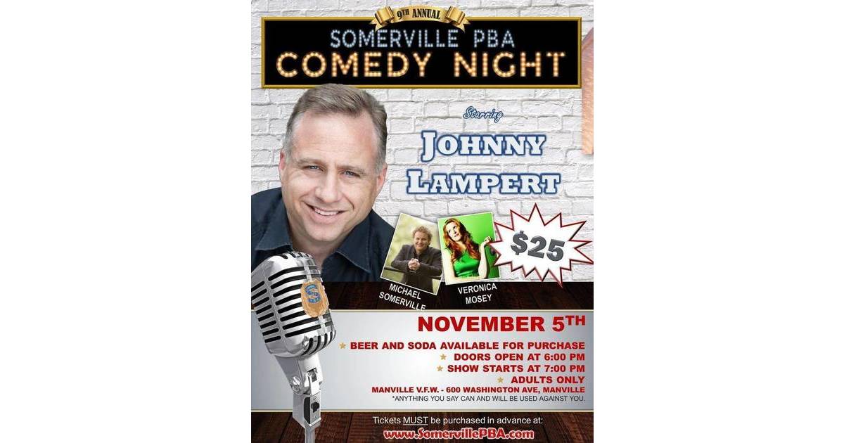 "Jersey Guy" Headlines Somerville PBA Comedy Show at Manville VFW
