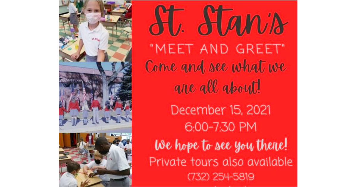 St. Stan’s Meet and Greet Open House in Sayreville on Weds, Dec. 15