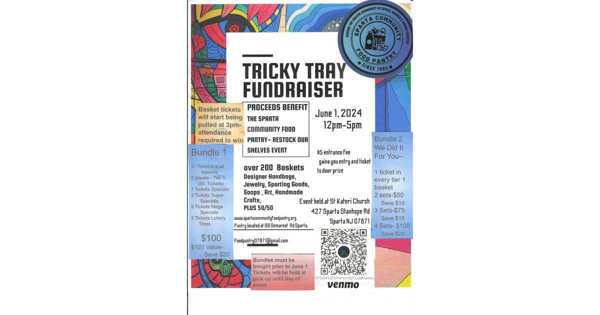Sparta Community Food Pantry Tricky Tray Fundraiser JUNE 1 | Sparta, NJ