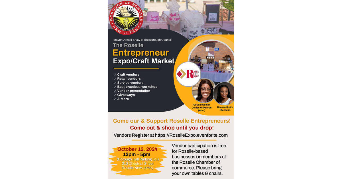 Borough of Roselle Announces Entrepreneur Expo/Market Event Roselle