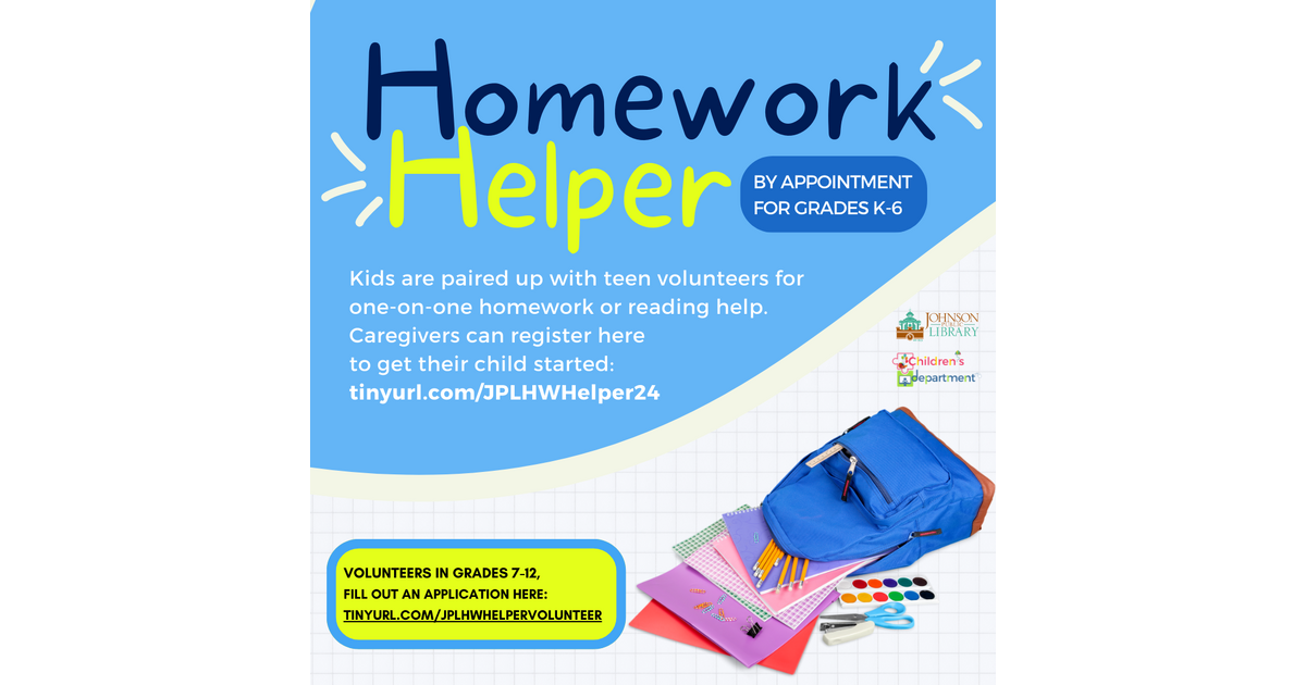 Homework Helper Gets Kids Important One-on-One Assistance at Library ...