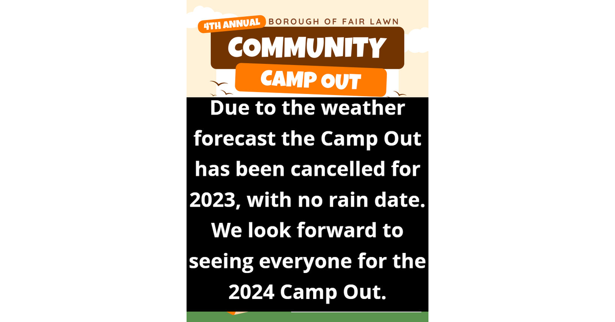 Fair Lawn Community Camp Out Splinters Weekend Plans Fair Lawn/Glen Rock, NJ News TAPinto