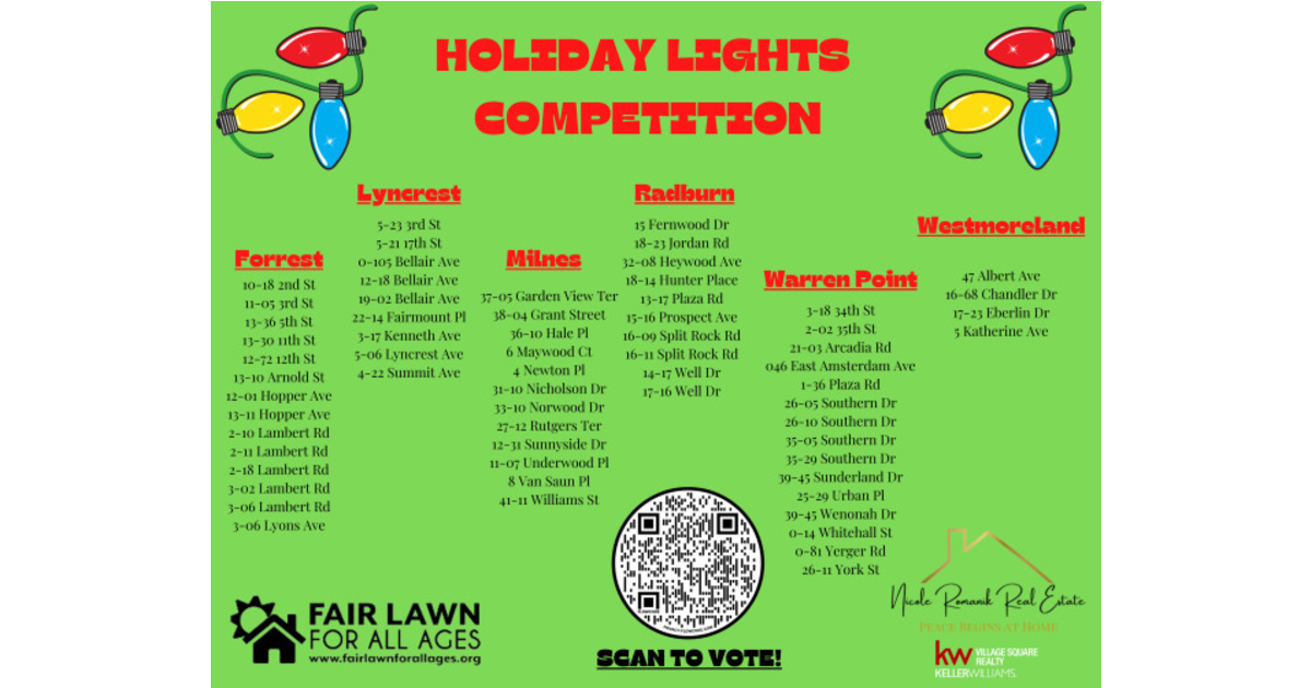 Visit These Light Displays and Vote for Your Favorite in Fair Lawn