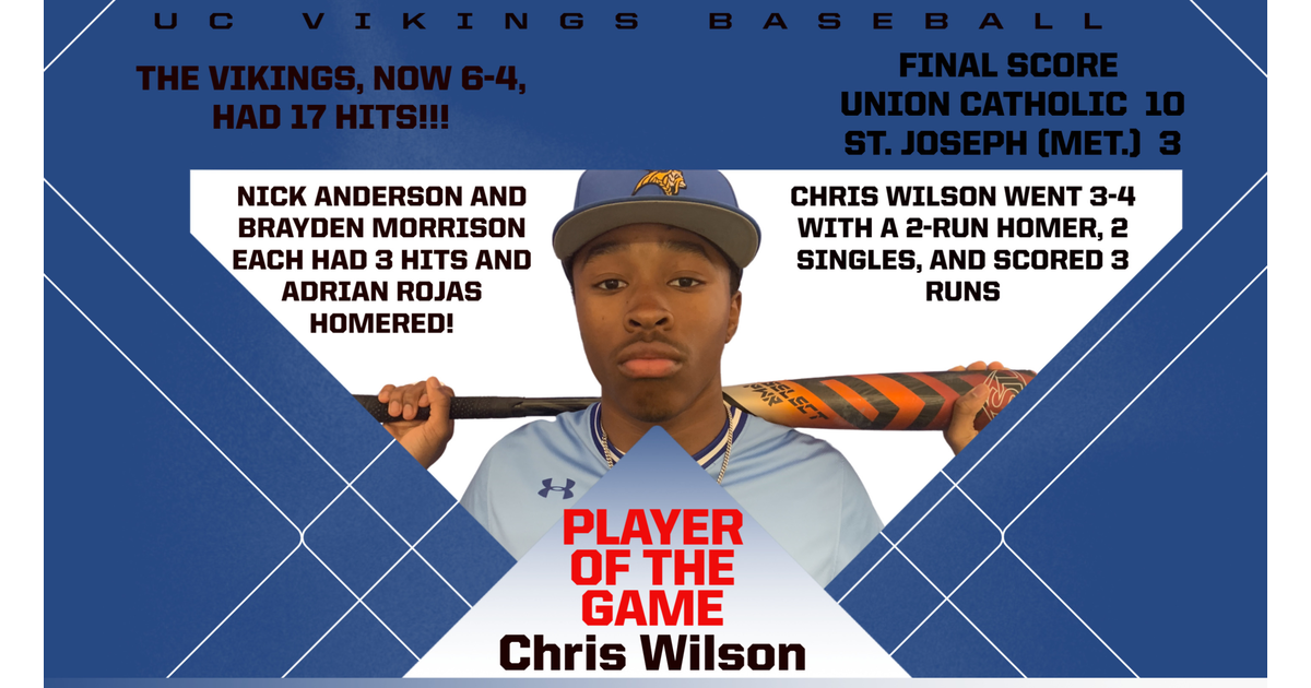 Wilson And Rojas Homer In 17-Hit Attack As Union Catholic Defeats St ...