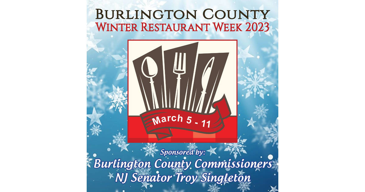 2023 Winter Restaurant Week Announced for Burlington County Eateries