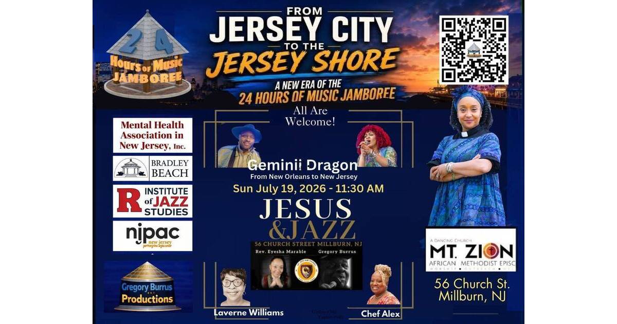 Jesus and Jazz Sunday Service with New Orleans Duo Geminii Dragon at Mt Zion AME Millburn