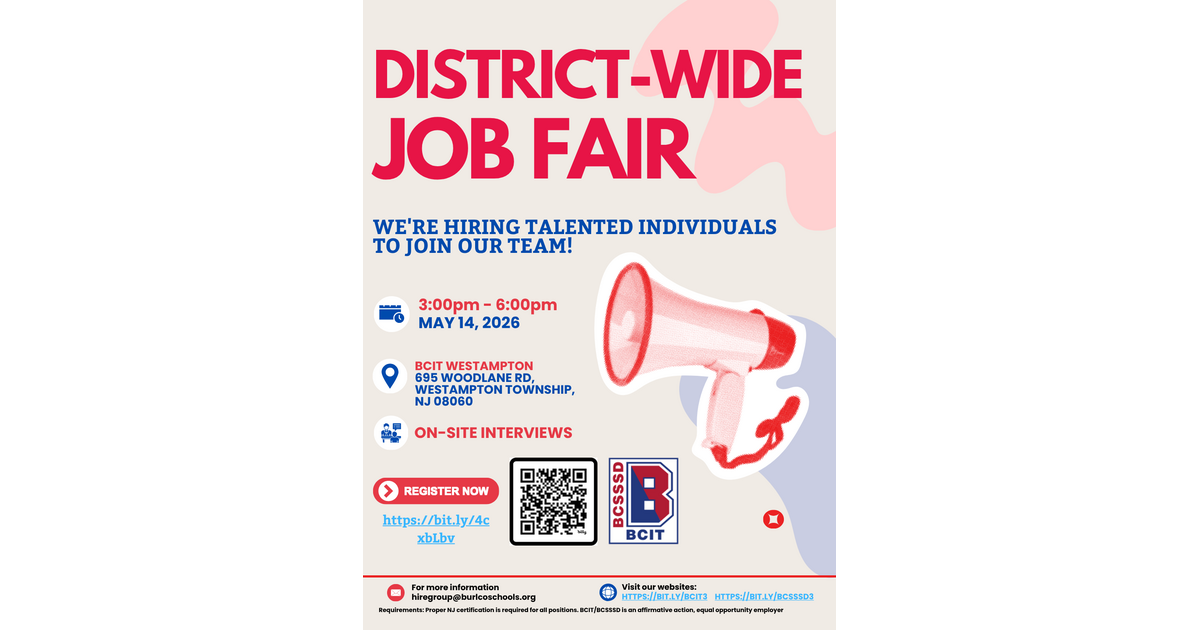 BCIT & BCSSSD District-Wide Job Fair with On-Site Interviews | TAPinto ...