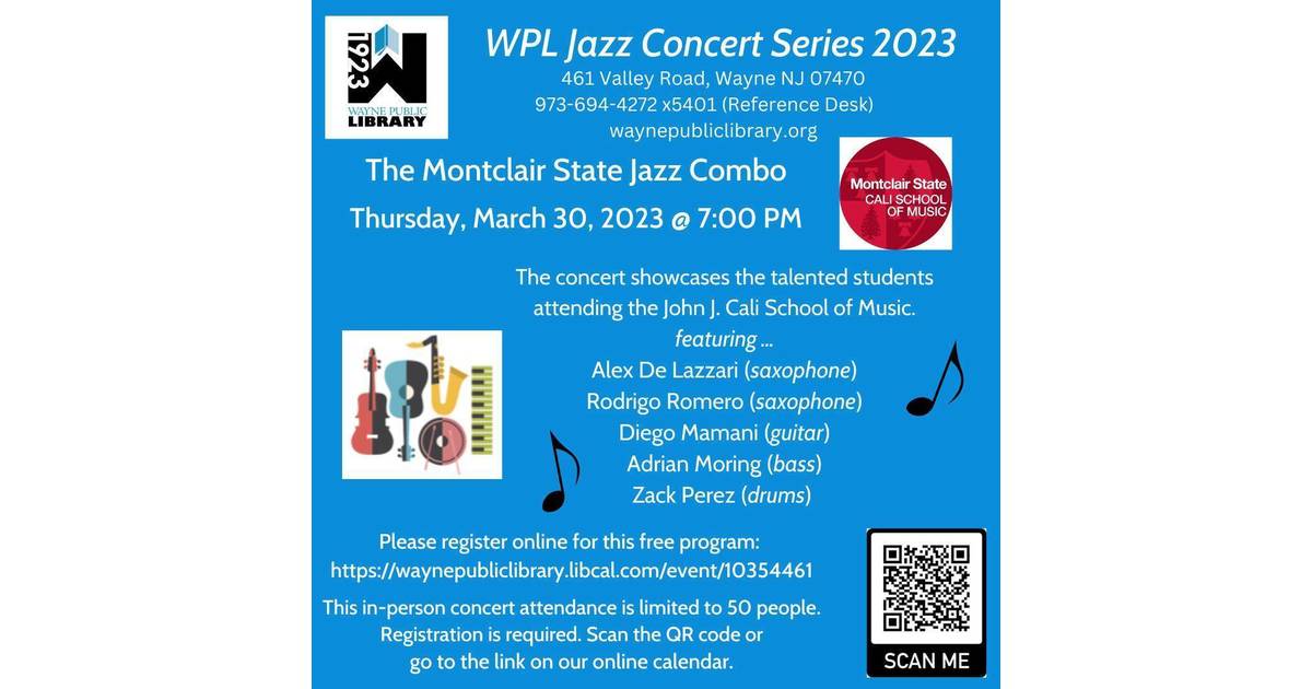 WPL Jazz Concert Series 2023: Montclair State Jazz Combo | TAPinto | TAPinto