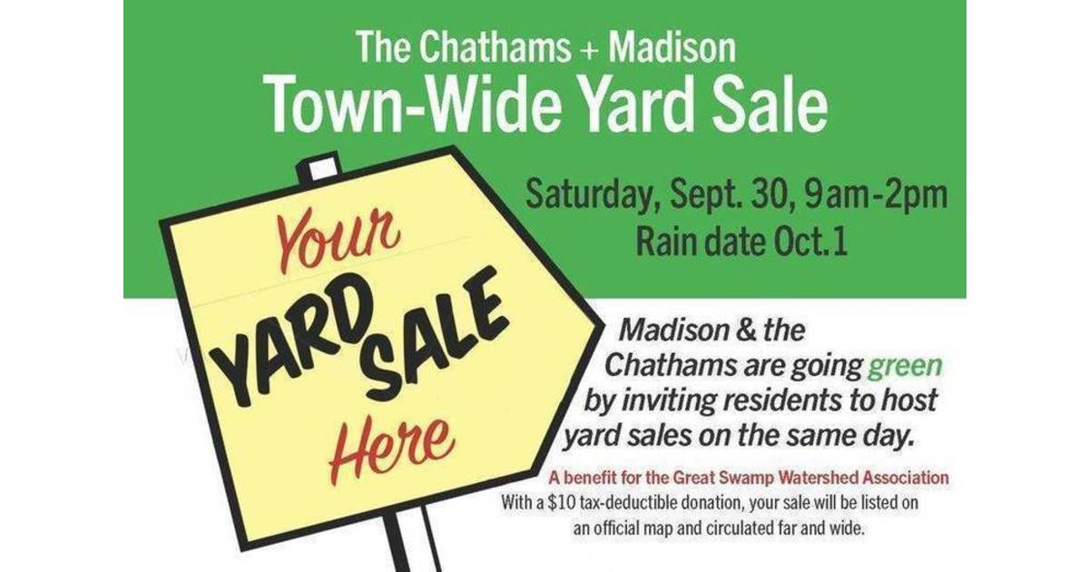 MadisonChatham Town Wide Yard Sale is Tomorrow September 30 Madison