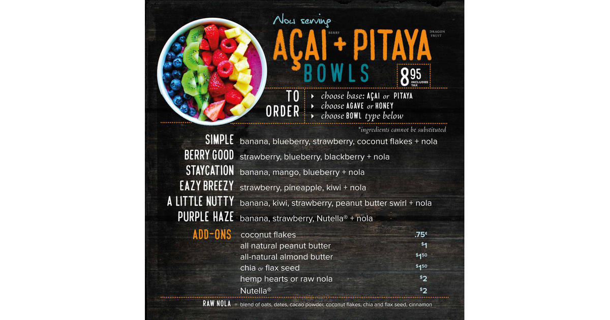 Acai Bowl Craze Comes to New Providence at Bagel Cafe Mountainside