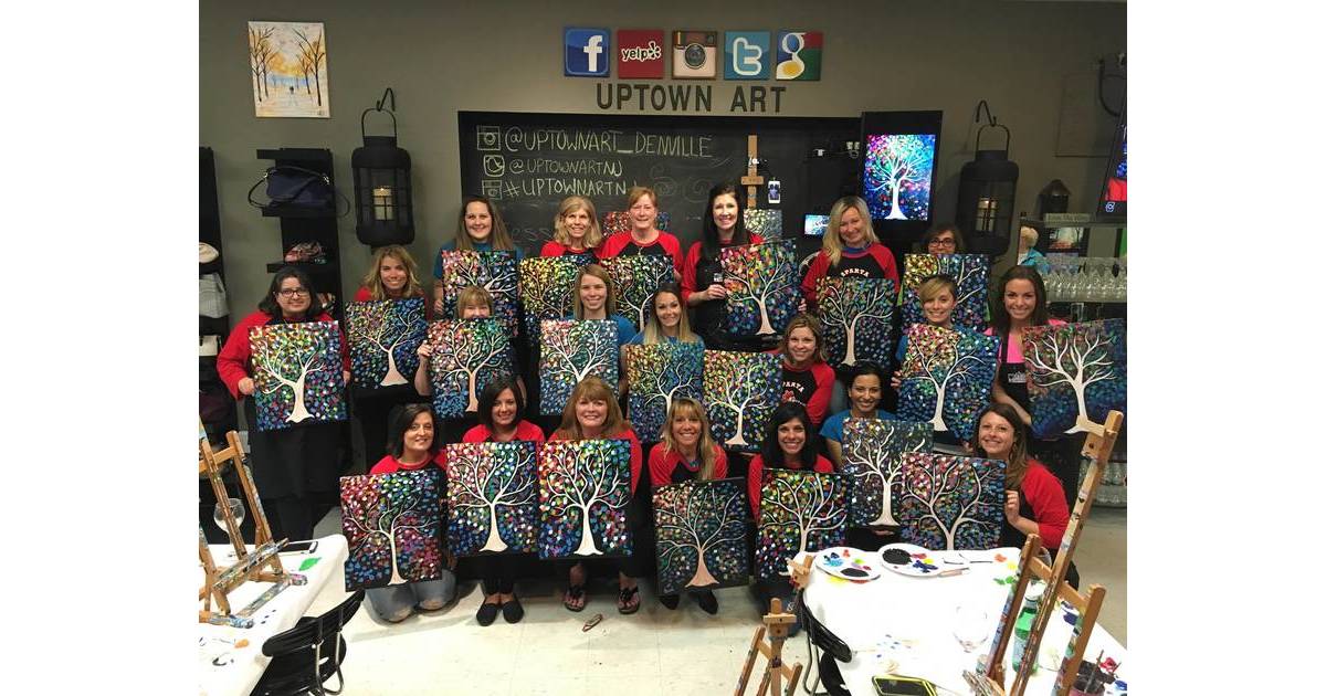 Sparta Alpine School Staff and Families Paint for Austism Sparta, NJ