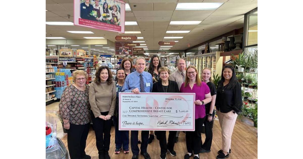 Pennington Quality Market Donates 41K to Capital Health's Breast Care