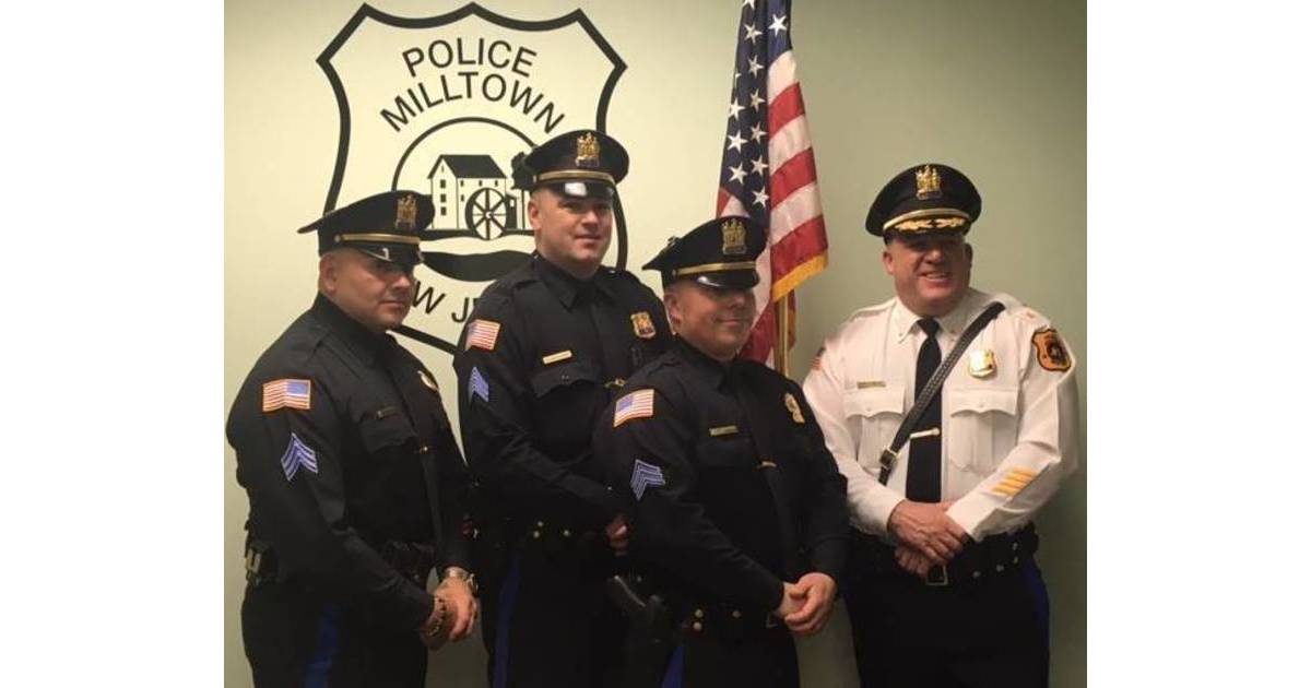 Milltown Police Department Promotes Four Officers Milltown/Spotswood