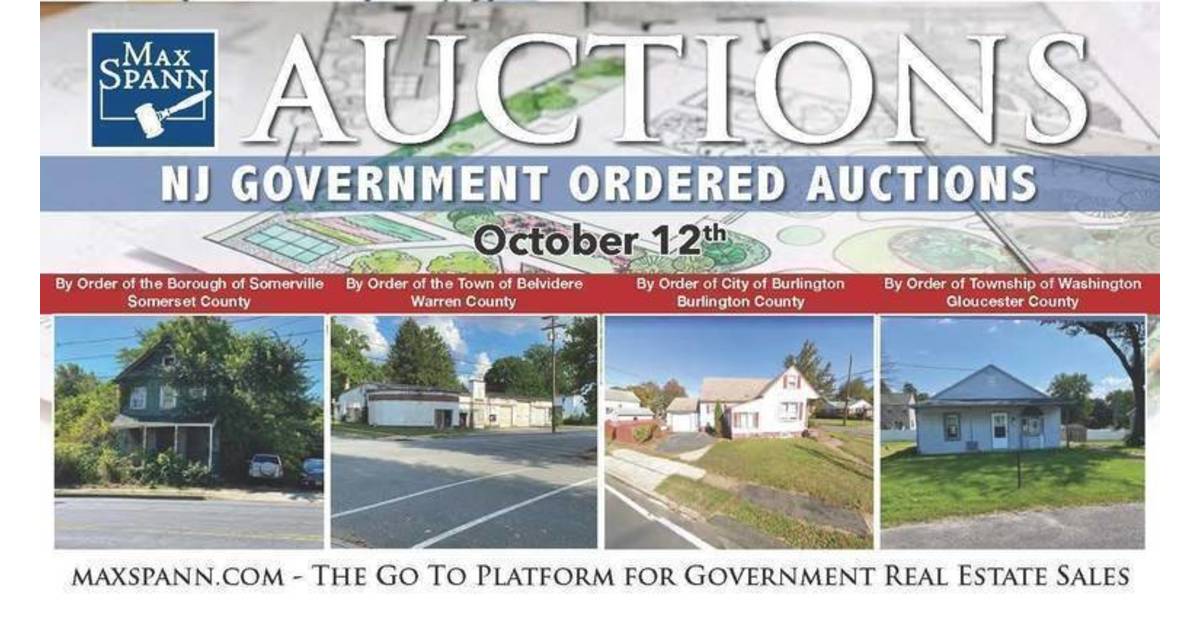 Four New Jersey Municipalities Hire Max Spann to Auction Properties