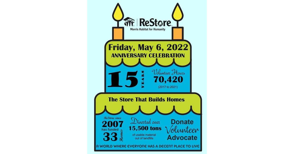 Morris Habitat for Humanity’s ReStore to Celebrate 15th Anniversary on