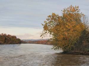 Carousel image 7e7b02aa2a12304b5a4d 1. the delaware river at prallsville in egg tempera by jeff gola