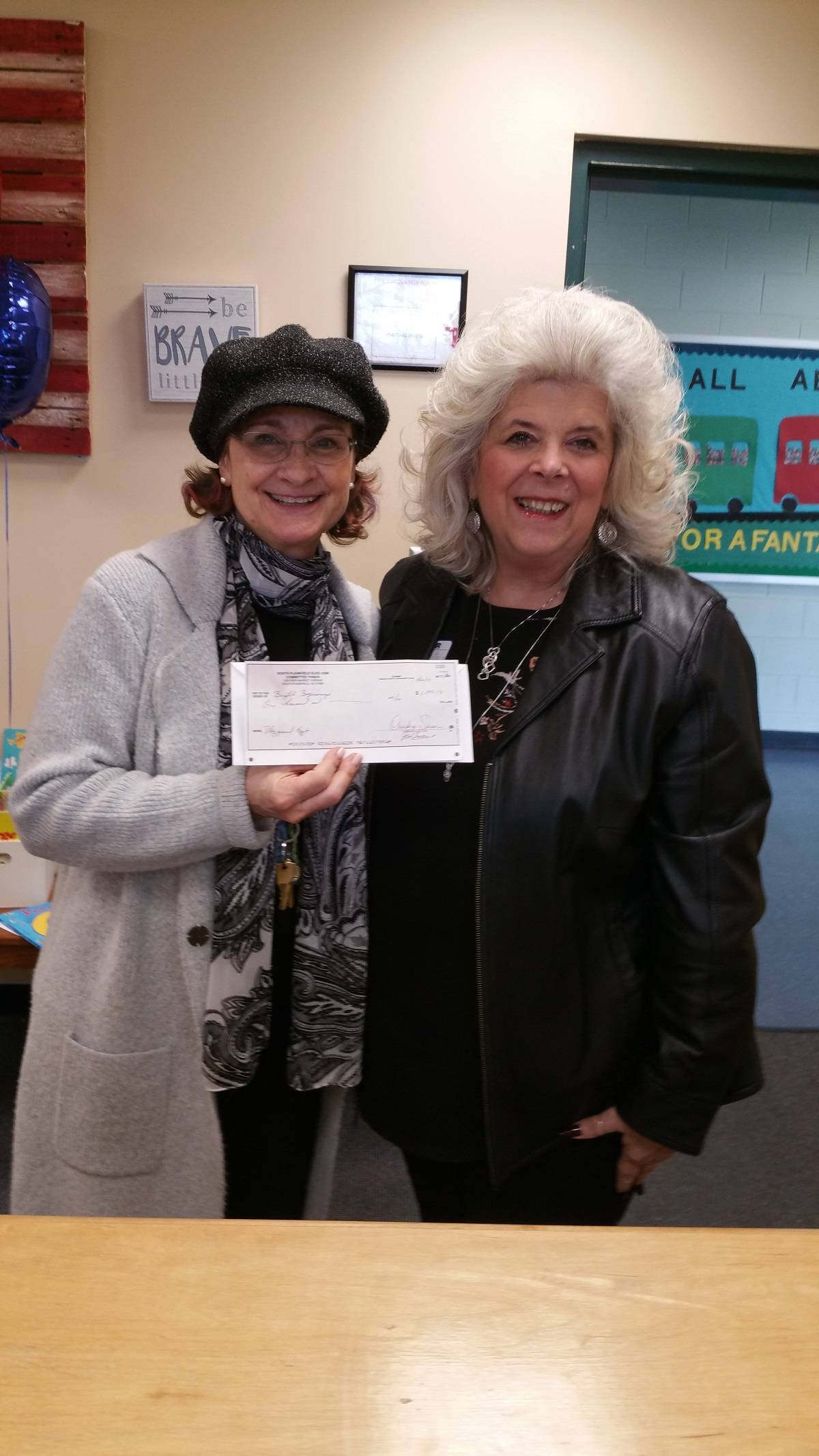 L to R -Supervisor of Bright Beginnings Learning Center, Cindy Borell, and ER Christine Sauer