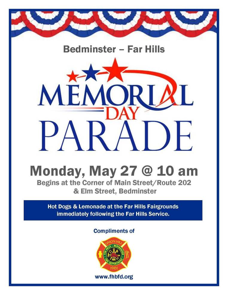 BedminsterFar Hills Memorial Day Parade Set for Monday TAPinto