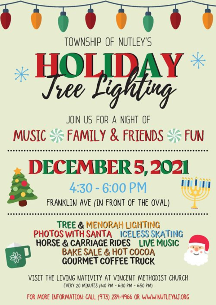 Nutley Tree Lighting, Nutley Events, Nutley Calendar, Nutley News 