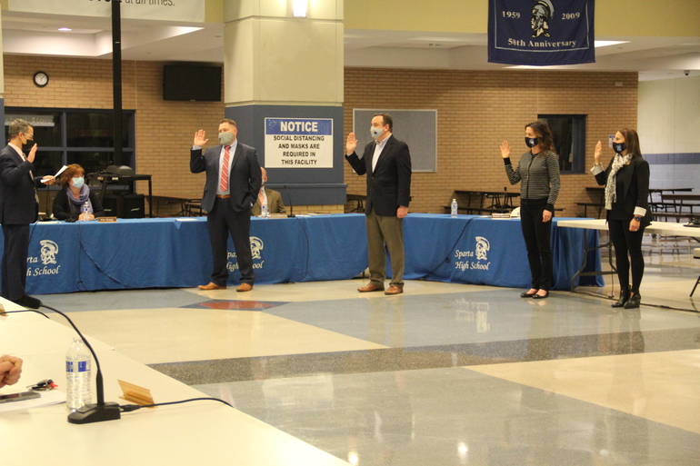 Sparta Board of Education New Members, Selects 2021 Leadership