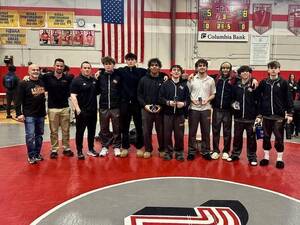 Carousel image f34dbbec081821e13a62 2026 hasbrouck heights wrestlers at district 7 at fair lawn hs sat feb 28 from michelle nipitella