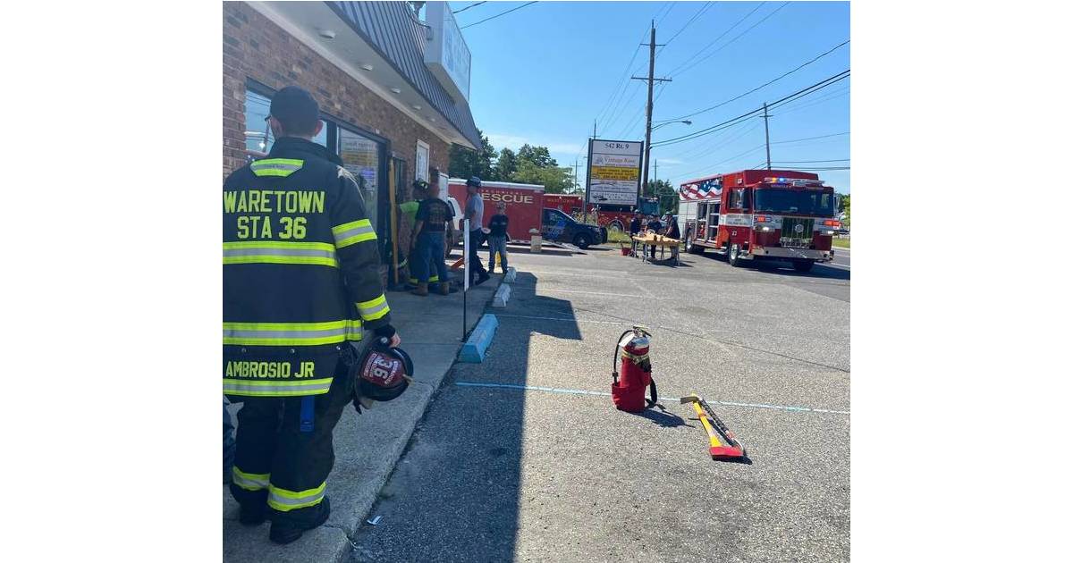 Waretown Fire Safely Removes Vehicle that Struck Lunch Box on 9 on