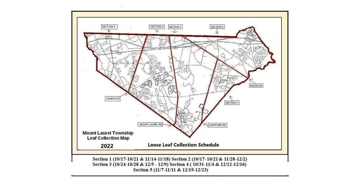 Mt. Laurel Public Works Reminds Residents of LooseLeaf Collection