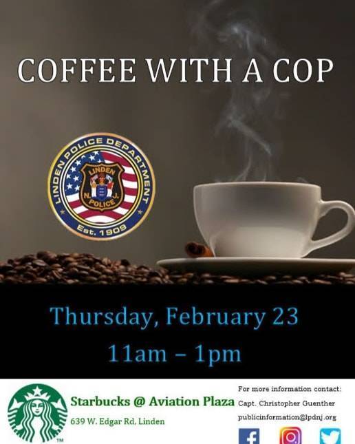 Linden Police Department Holds Coffee With A Cop Feb 23 Flipboard
