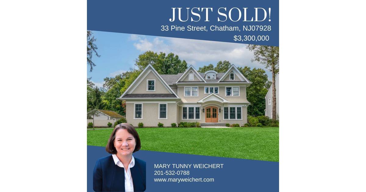 33 Pine Street Just Sold! Chatham, NJ News TAPinto