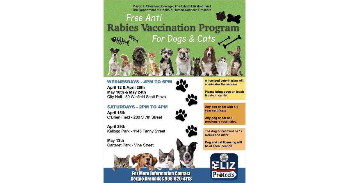 Free Anti Rabies Free Anti-Rabies Vaccines for Elizabeth Cats and Dogs | Elizabeth, NJ ...