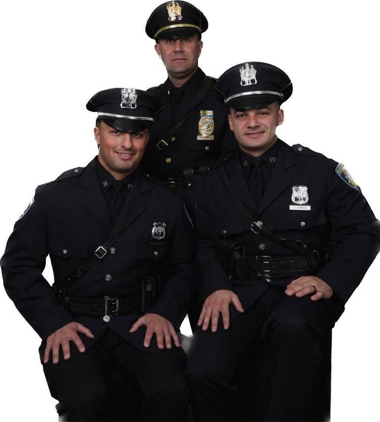 East Hanover's Sgt. Randy Patner, Officer Joseph DiMeo and Officer