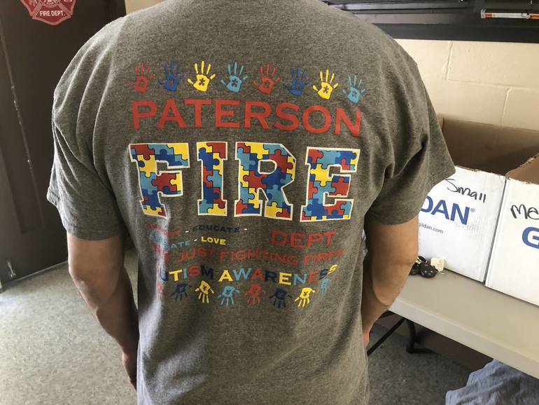 Paterson Firefighters Selling TShirts for Autism Awareness Month TAPinto
