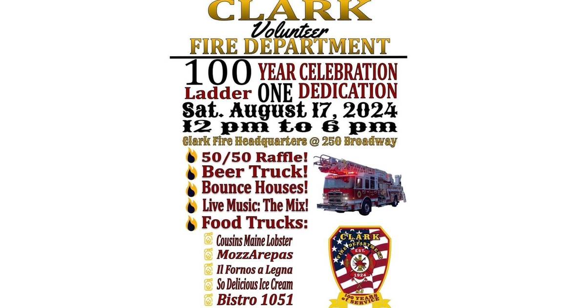 Clark Fire Dept. to Celebrate 100th Anniversary on Aug. 17