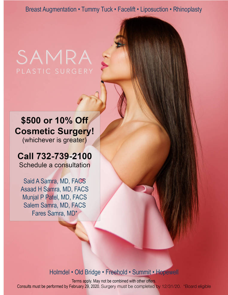 Take care of YOU in 2020: $500 or 10% off Cosmetic Surgery with Samra Plastic Surgery