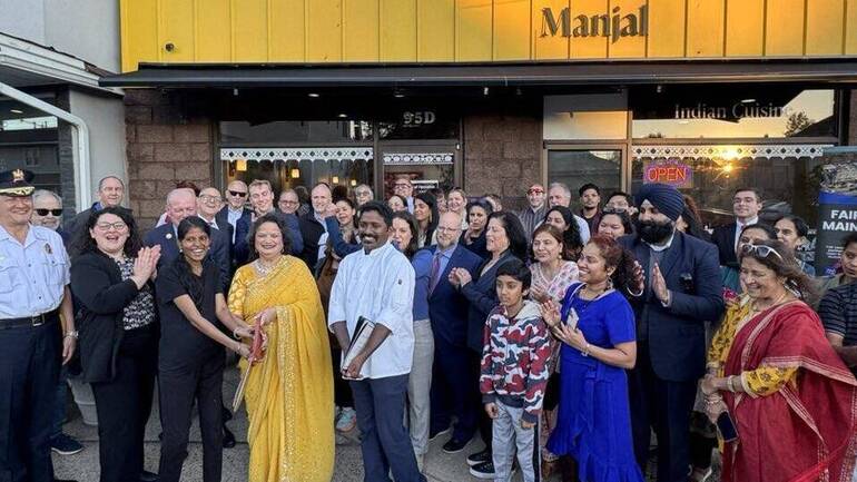 Fair Lawn Celebrates Completed Storefront Improvement Project at Manjal South Indian Restaurant