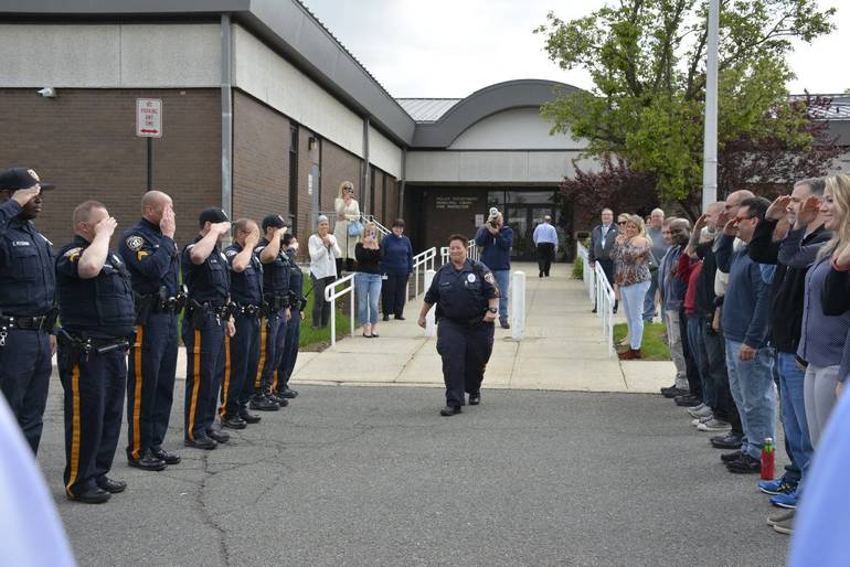 Piscataway Police Honor Retiring Officer with Walkout Salute TAPinto