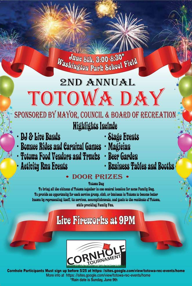 Second Annual Totowa Day Set for Saturday, June 8 TAPinto