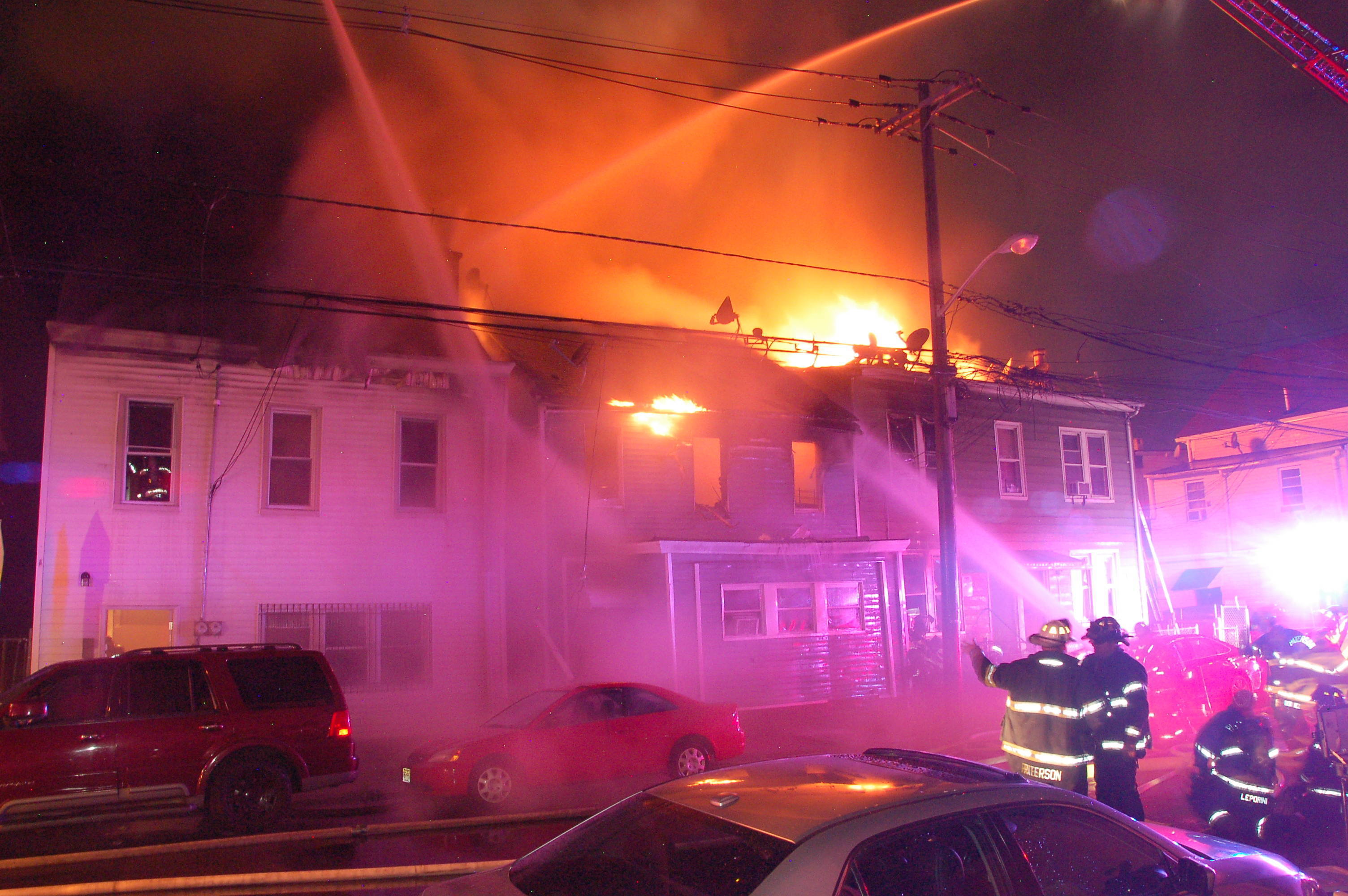 Overnight Fire Destroys Three Homes, Actions of Paterson Firefighters