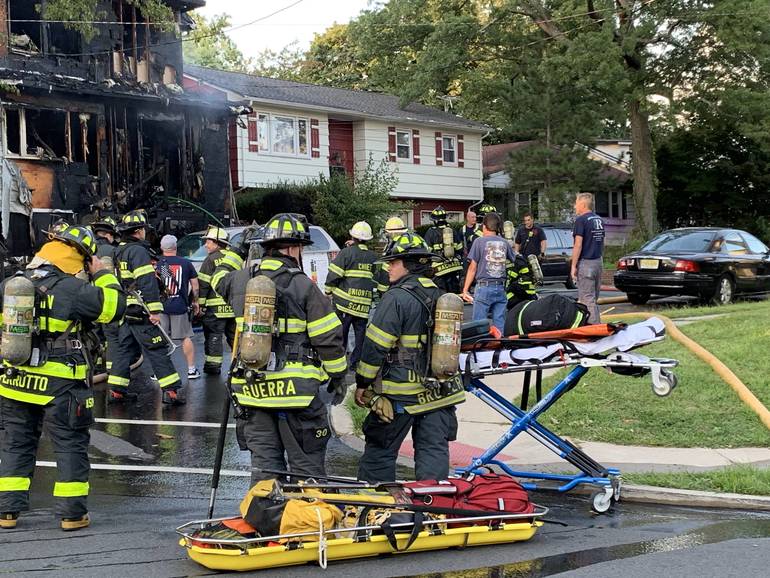Maplewood Fire Department And Union Fire Department Respond to Fight House Fire on Revere Avenue