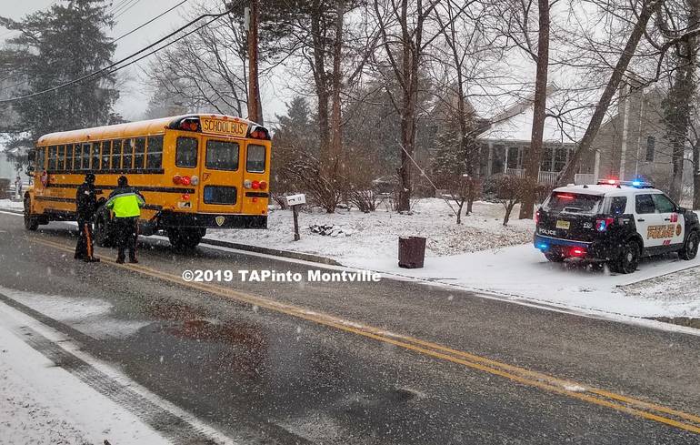 Bus-Car Accident Occurs Due to Snowy, Slick Conditions in Montville Bus-Car Accident Occurs Due to Snowy, Slick Conditions in Montville