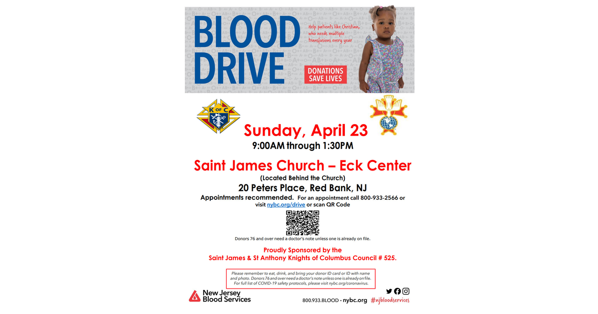 Red Bank Blood Drive in April Red Bank, NJ News TAPinto