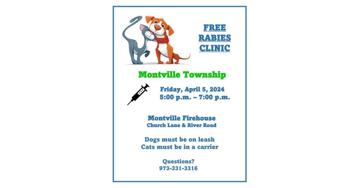 Free Rabies Clinic to be Held in Montville | Montville, NJ News TAPinto