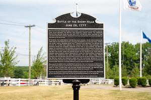Carousel image c17f63c3beeb31717e8a battle of short hills historical marker oak tree pond