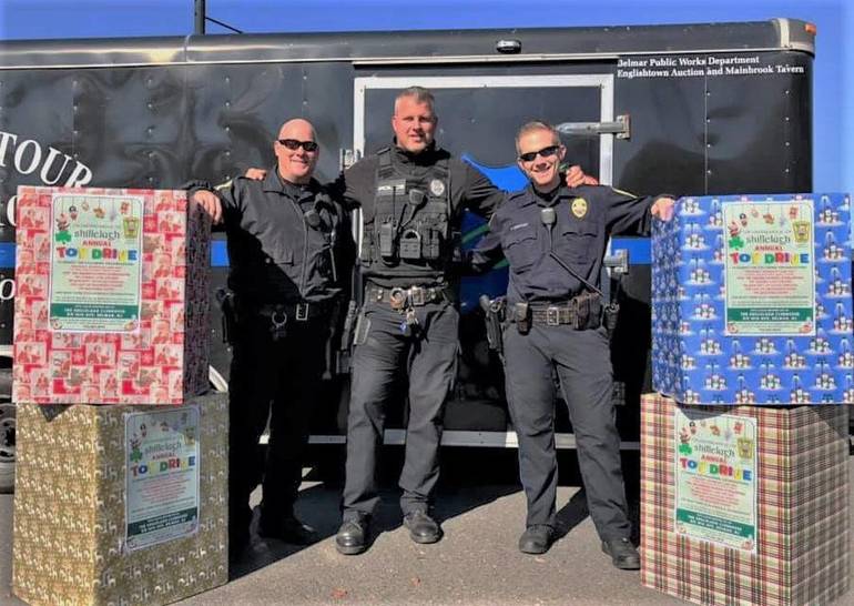 Belmar Police Join Friendly Sons of Shillelagh for Annual Holiday Toy
