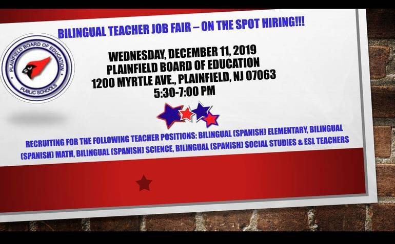 Plainfield Public Schools Host Bilingual Teacher Job Fair Plainfield Public Schools Host Bilingual Teacher Job Fair