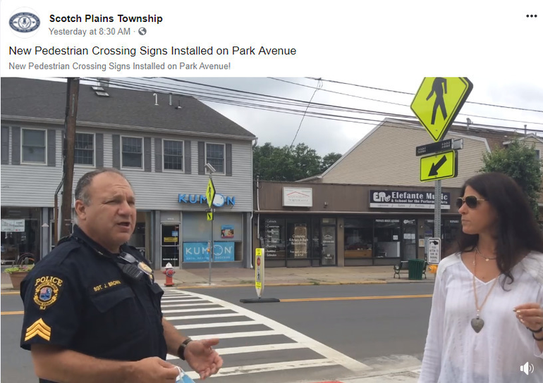 Scotch Plains Police Sgt. Gerry Brown and Deputy Township Manager Margaret Heisey